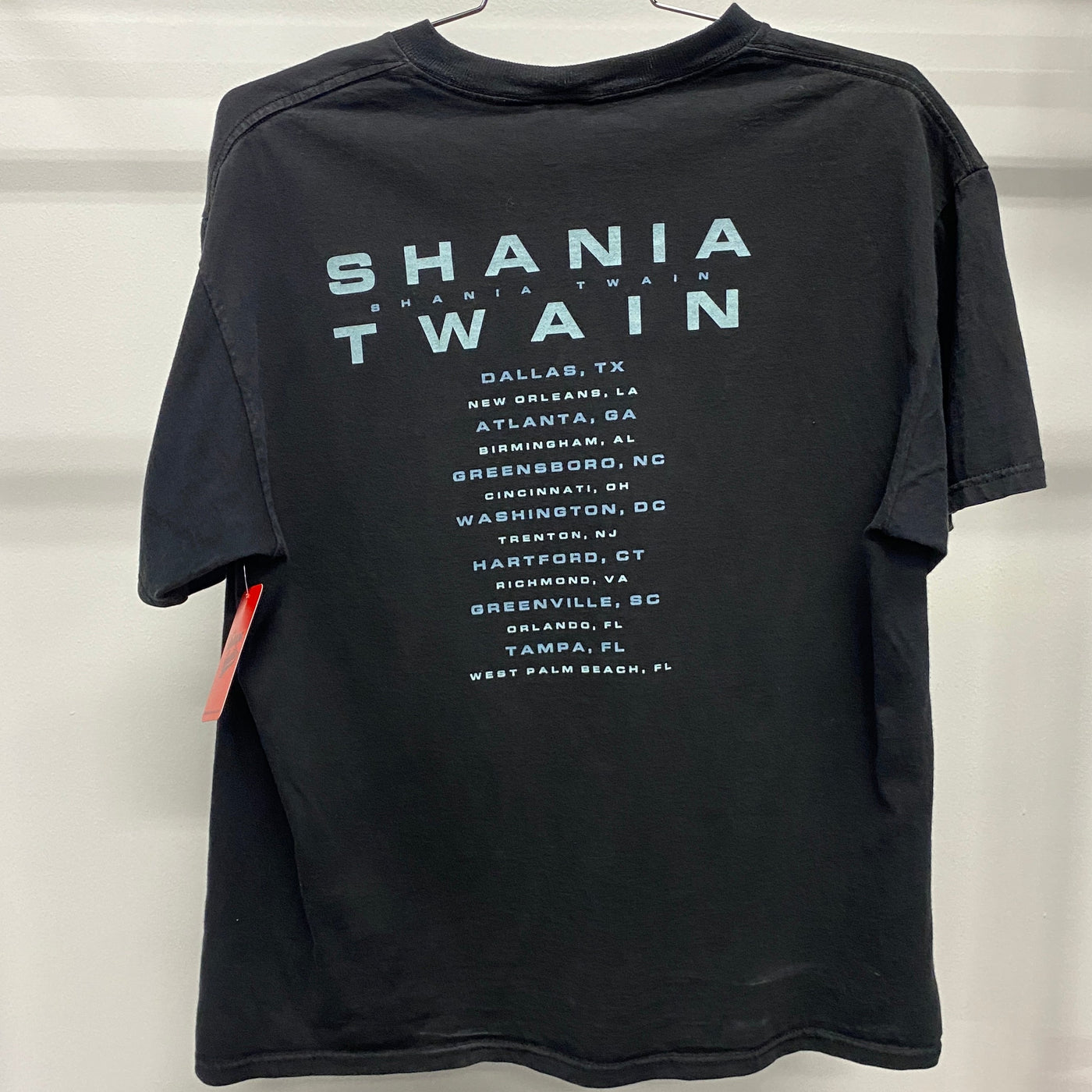 '96 Shania Twain Tour Black Music T-shirt sz L