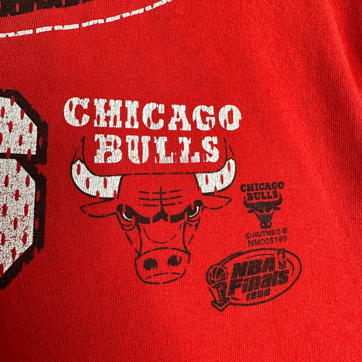 '96 NBA Finals Champions Chicago Bulls Red Sports T-shirt sz M
