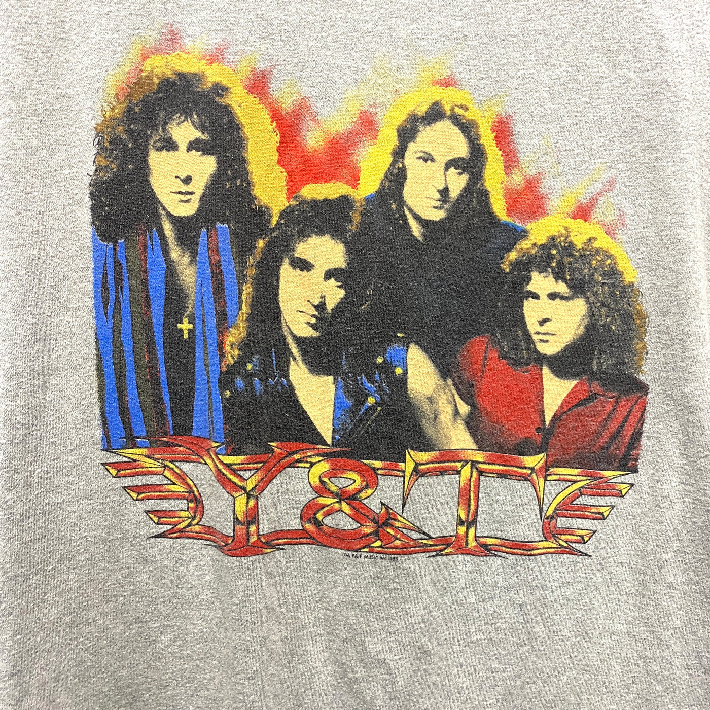 '84 Y&T Grey Music T-Shirt sz L