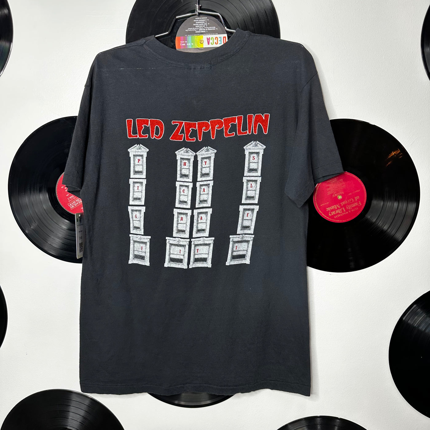 '88 Led Zeppelin Physical Graffiti Album Promo Music T-shirt sz L