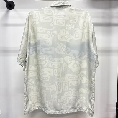 90's Street Culture Hawaiian Print White Vintage Shirt sz XL