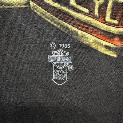'85 Harley Davidson 3D Emblem Harley Country Black T-shirt sz S