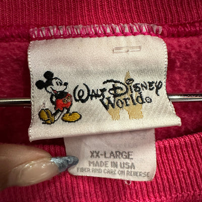 90s Minnie Mouse Disney World Pink Sweatshirt sz 2XL