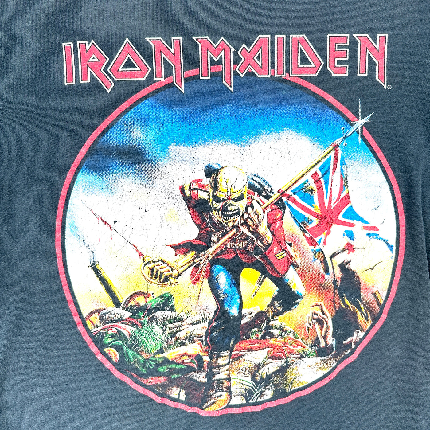 70's Iron Maiden Black Music T-shirt sz S
