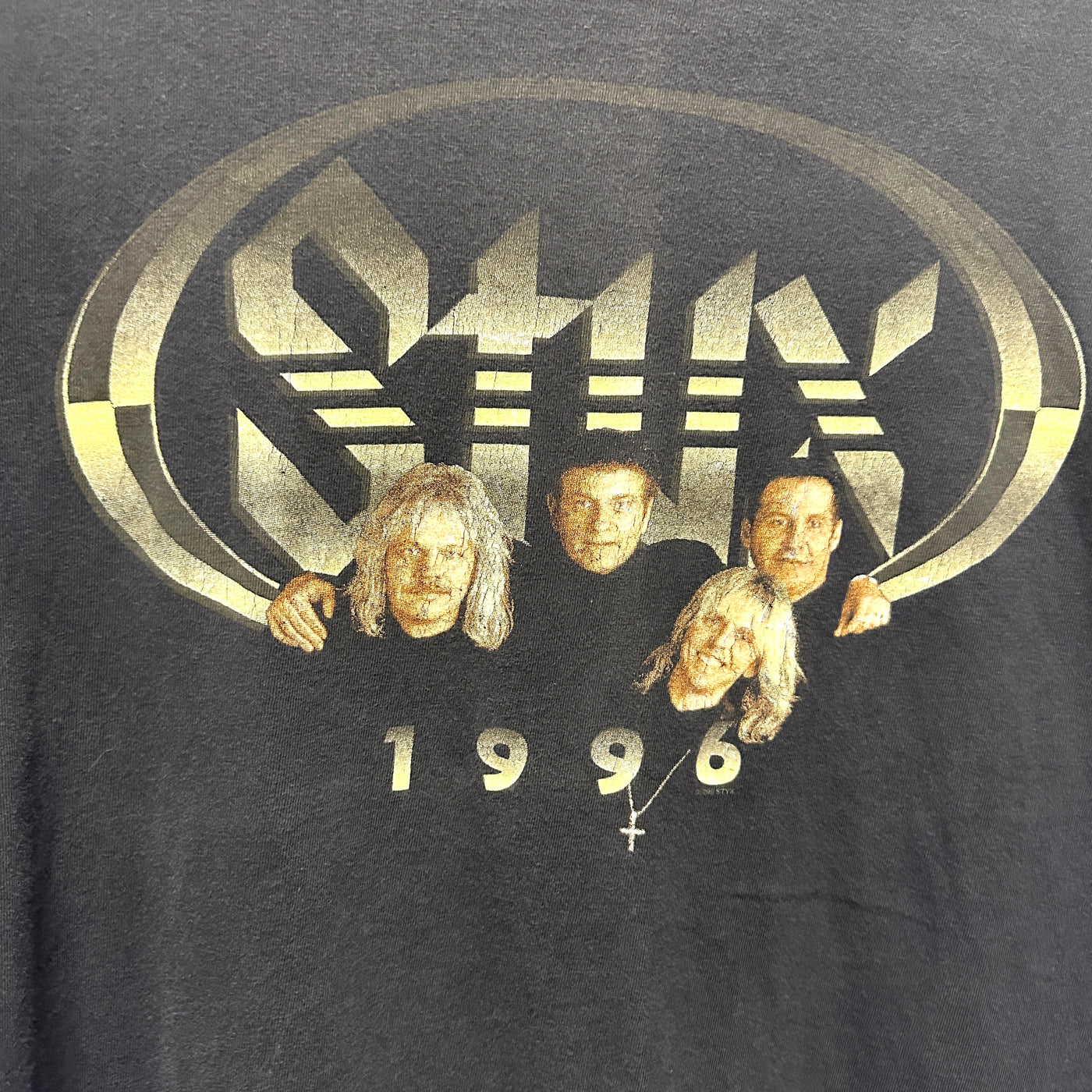 '96 Styx Black Music T-Shirt sz L