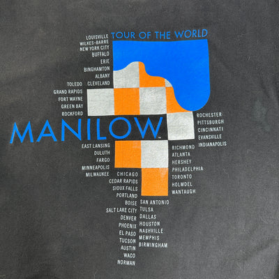 90's Barry Manilow Tour of the World Black Music T-shirt sz L