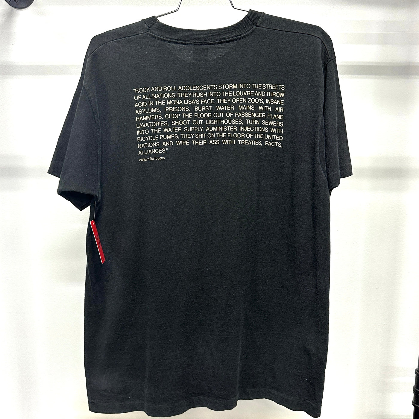 90's WM. Burroughs Black Graphic T-shirt sz XL