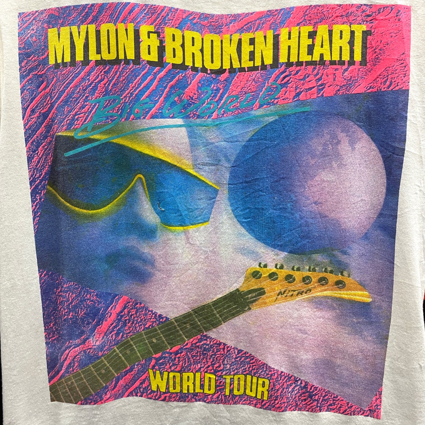 80's Mylon & Broken Heart Tour White Music T-shirt sz L