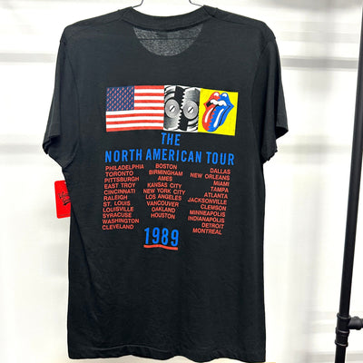 '89 Rolling Stones North American Tour Black Music T-shirt sz XL