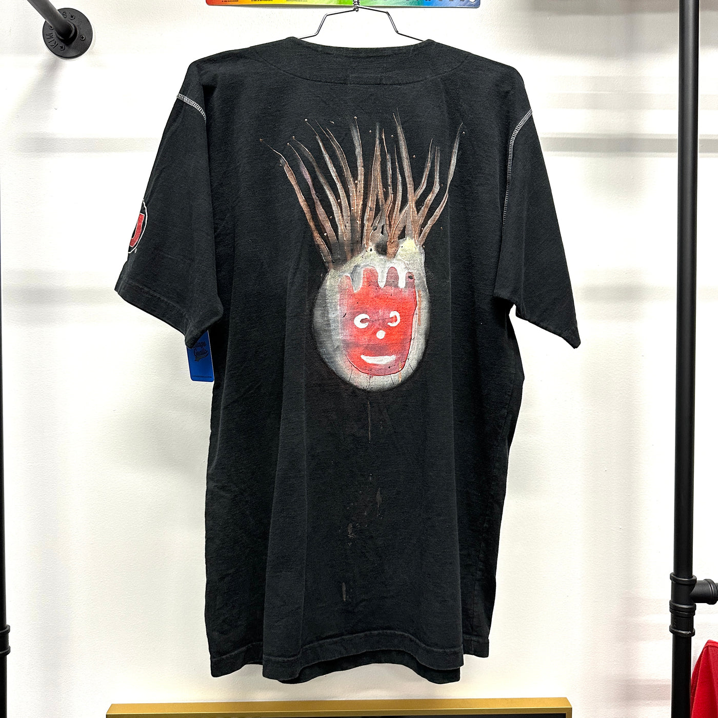 90's Wilson Hand-painted Castaway Black Branded T-shirt sz XL