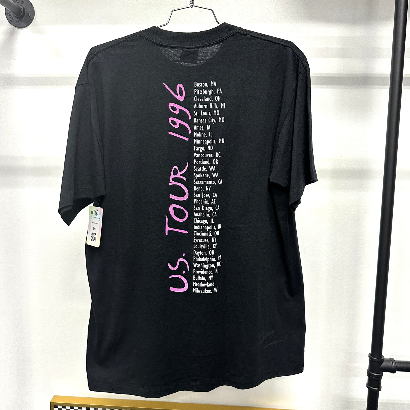'96 Neil Diamond U.S. Tour Black Music T-shirt sz XL