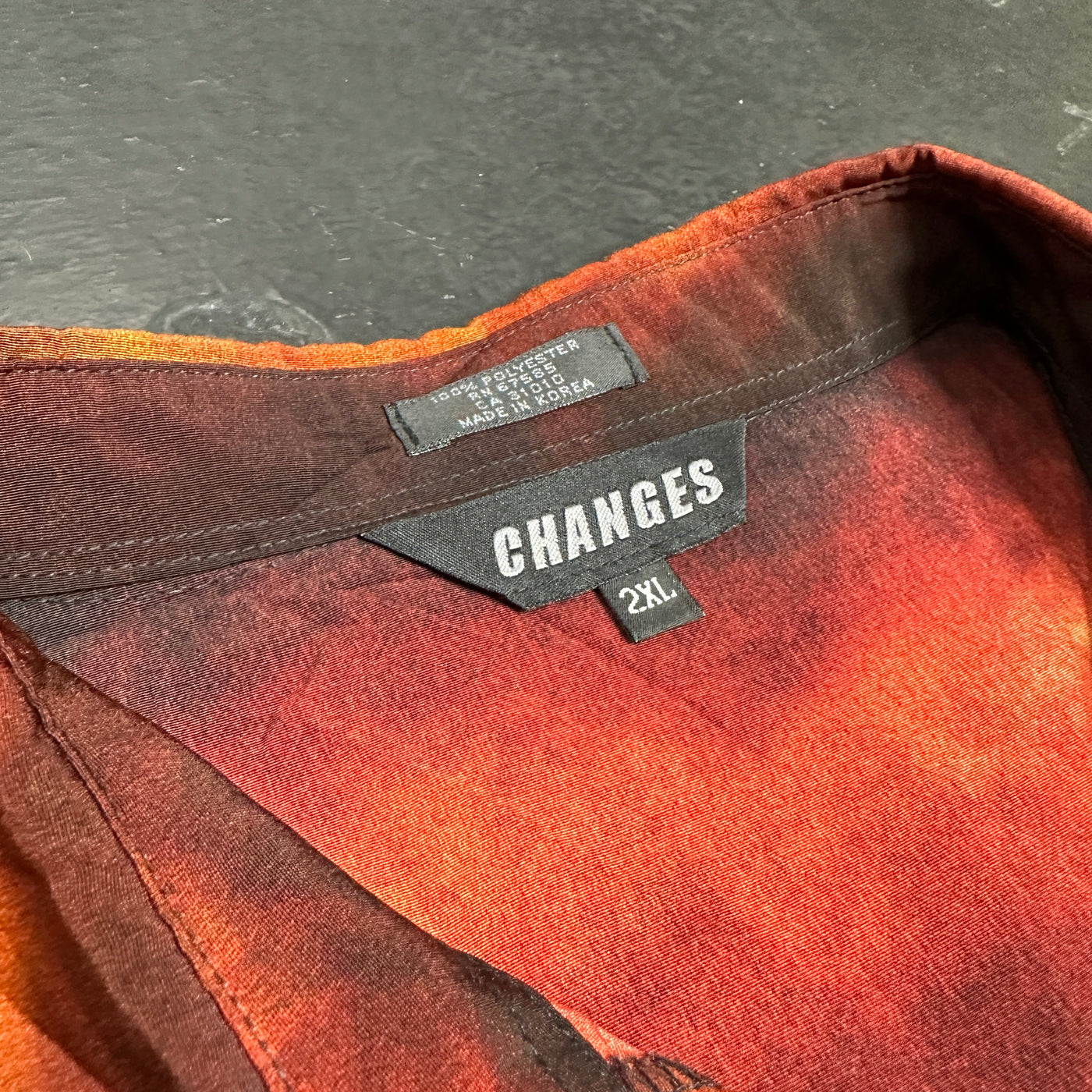 Orange Marvel Graphic Short Sleeve Button Down Shirt sz 2XL