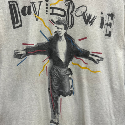 '87 David Bowie The Glass Spider Tour White Music T-Shirt sz XL