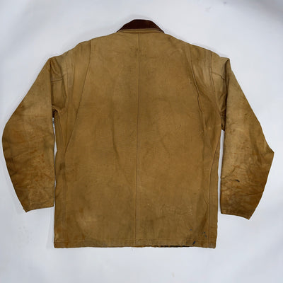 90's Carhartt Button Up Tan Branded Jacket sz M