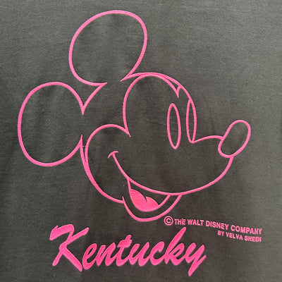 90's Mickey Mouse Neon Pink Kentucky Black Cartoon T-shirt sz M