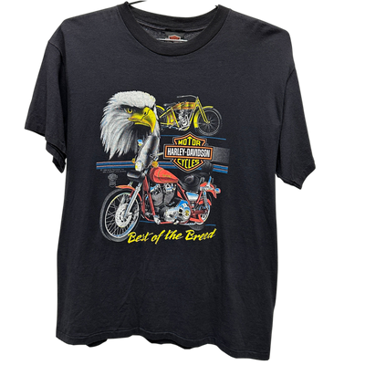 '88 Eagle "Best of the Breed" Black Harley Davidson T-Shirt sz XL