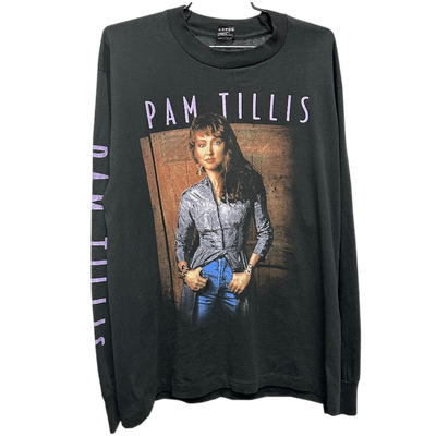 90's Pam Tillis Black Music T-Shirt sz L
