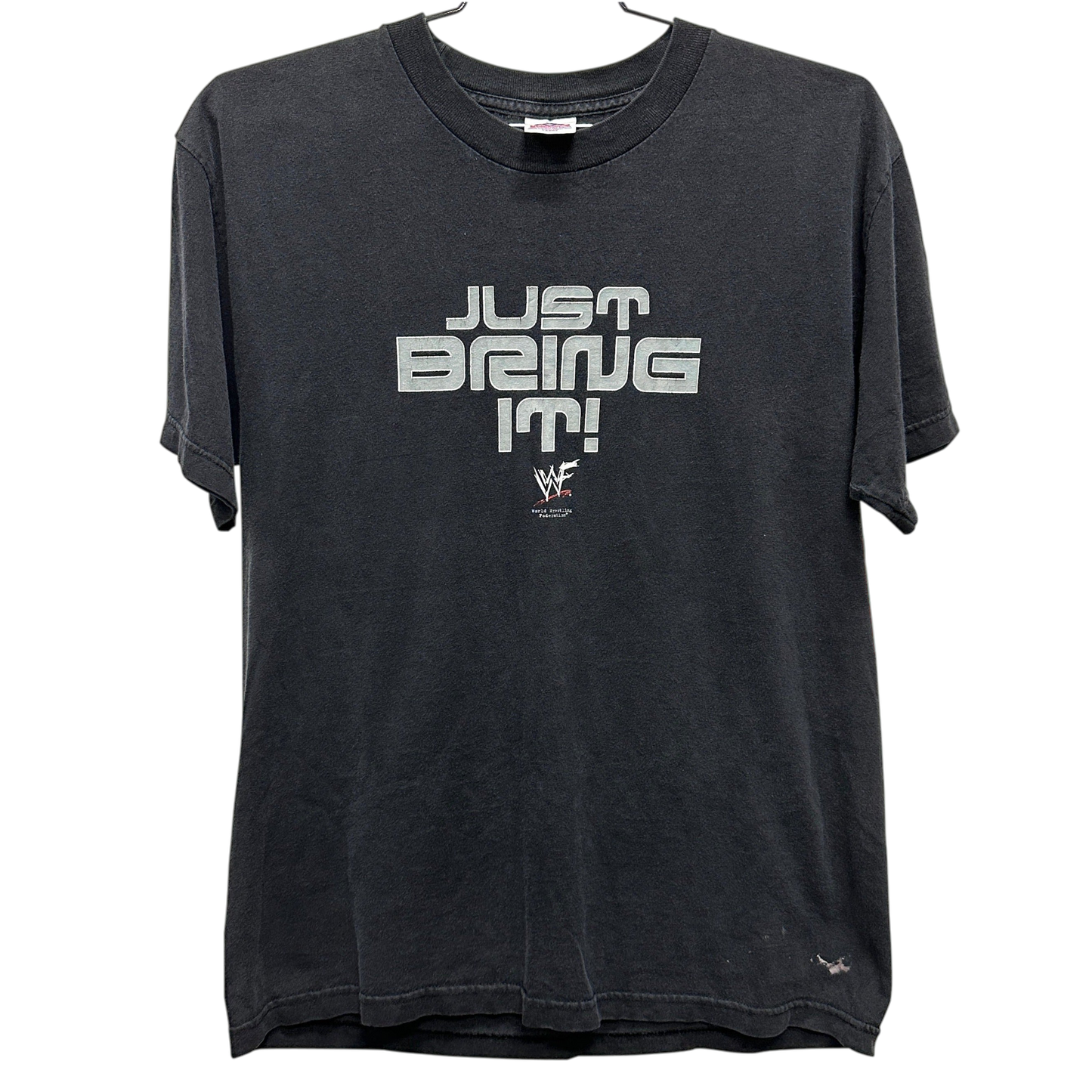 '00 The Rock "Just Bring It" Black WWF Wrestling T-shirt sz L