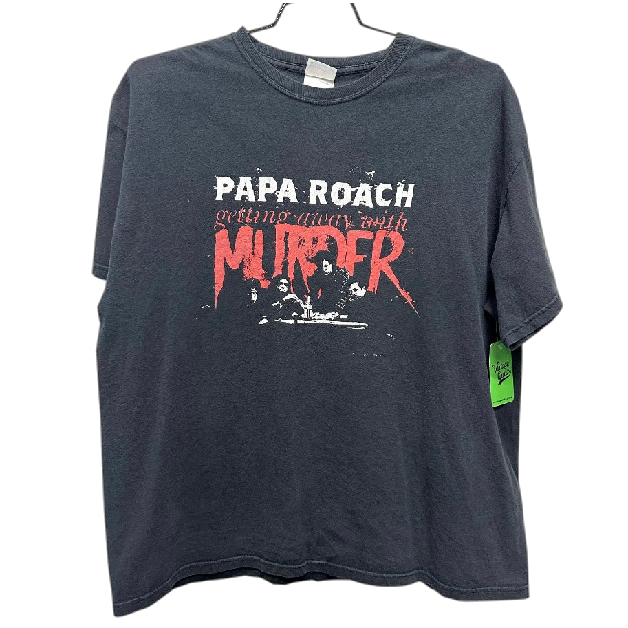 00's Papa Roach Getting Away With Murder Black Music T-shirt sz XL