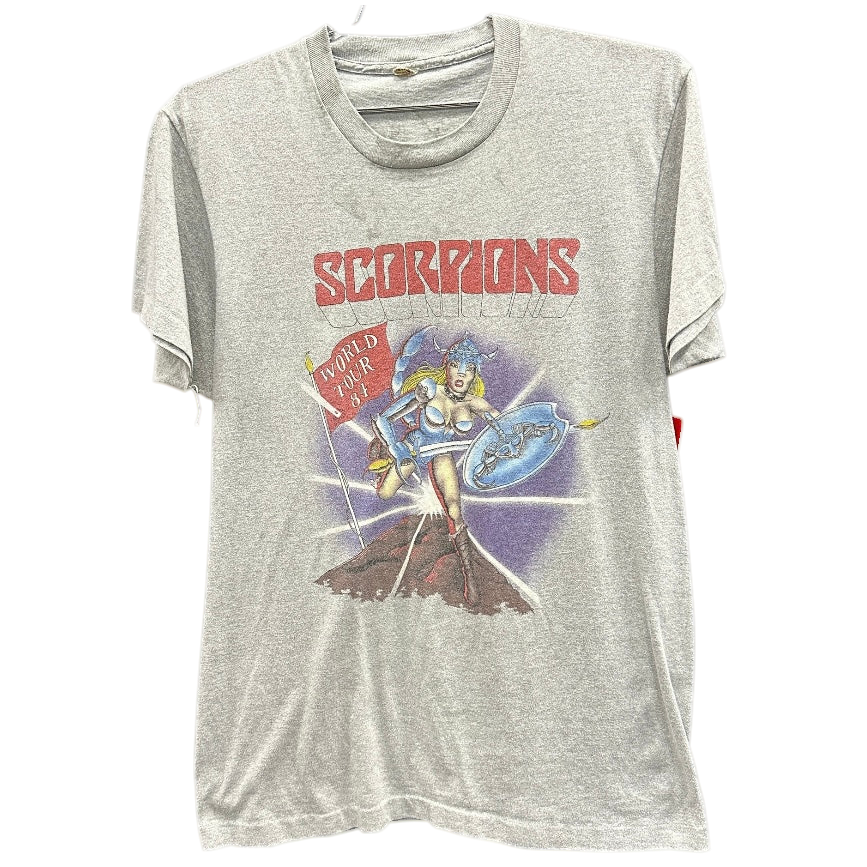 '84 Scorpions World Tour Grey Music T-shirt sz XL